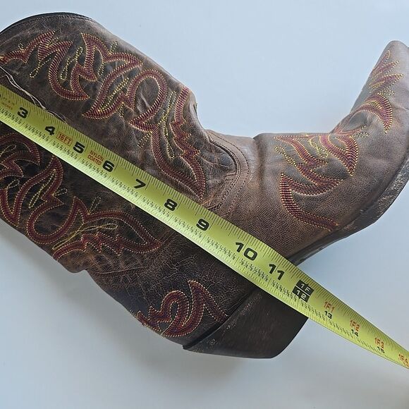 French's Western 12" Cowboy Boots 1100 Brown Embroidered Leather Women's Sz 9.5M - Picture 10 of 12
